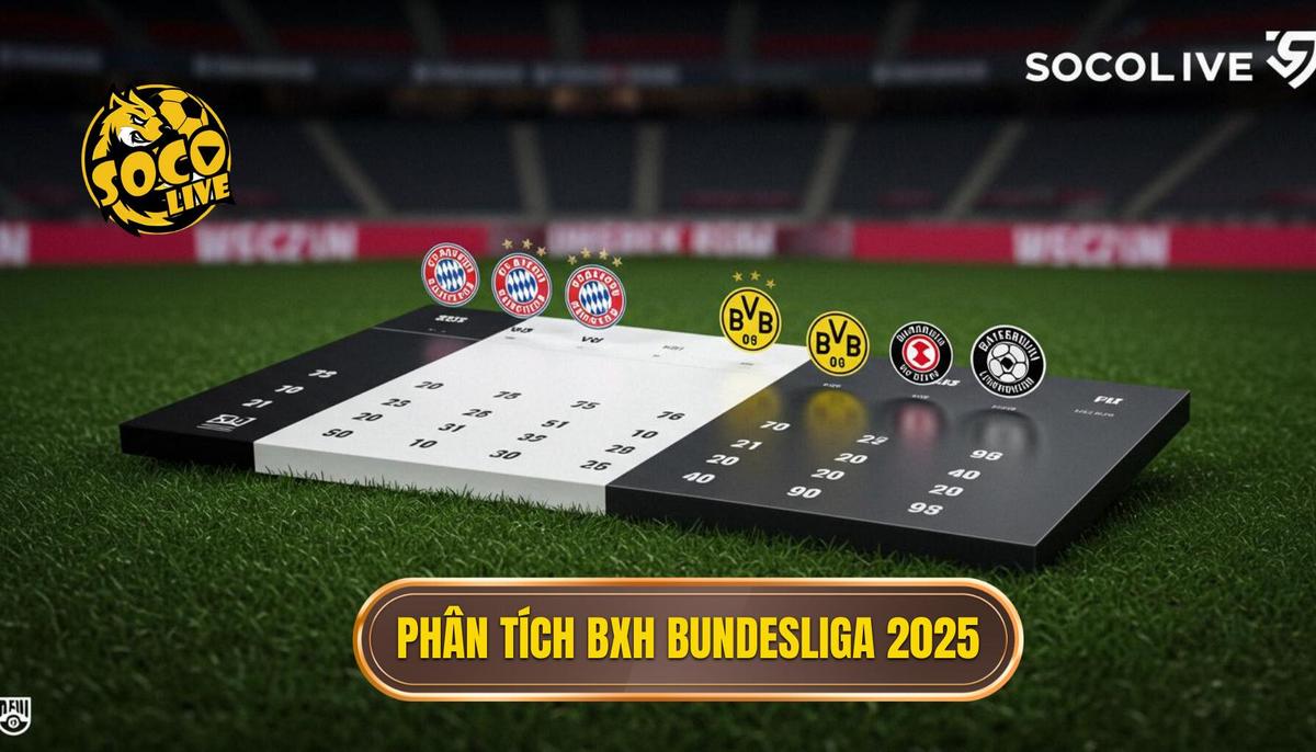 Bảng Xếp Hạng Bundesliga 2025: Phân Tích Chuyên Sâu, Dự Đoán & Cơ Hội Châu Âu | SOCOLIVE 1 Phân Tích Chi Tiết Bảng Xếp Hạng Bundesliga 2025