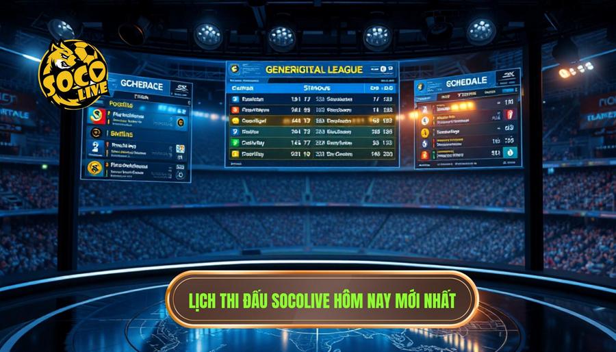 Chi tiết lịch thi đấu Socolive hôm nay các giải đấu hàng đầu